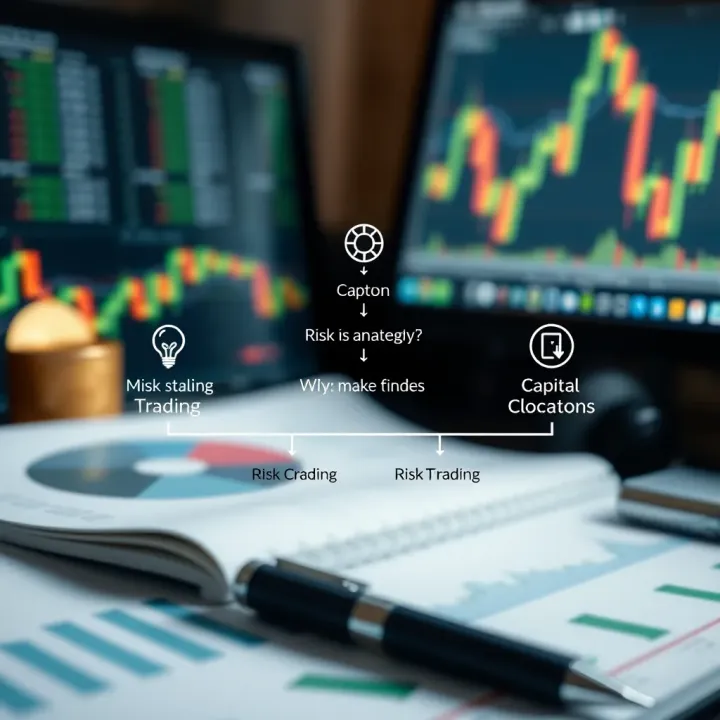 Diagram illustrating risk management strategies and capital allocation in forex trading
