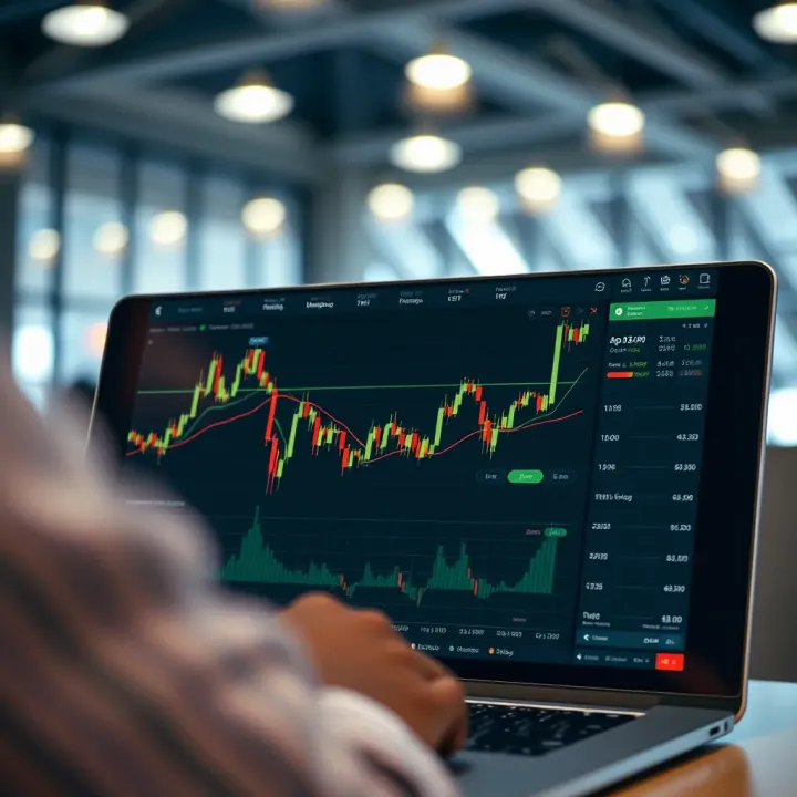 User interface of the app.deriv trading platform showing various market graphs and real-time data