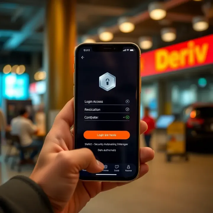 Secure Access Features of Deriv Analysis Tool APK Secure login interface of Deriv Analysis Tool APK demonstrating user authentication
