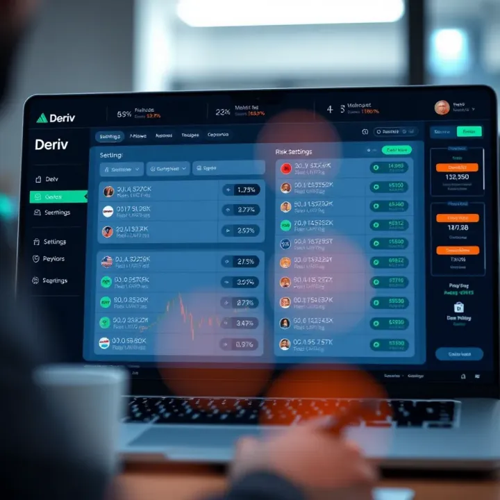 Optimizing Deriv Bot Settings and Risk Management Dashboard of a Deriv trading bot interface highlighting key settings and risk management controls