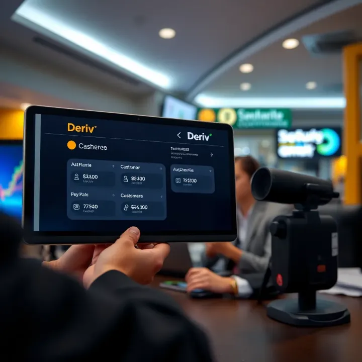 Secure Transactions and Support in Deriv Cashier for Kenya Secure transaction process within Deriv Cashier featuring currency choices and customer support access