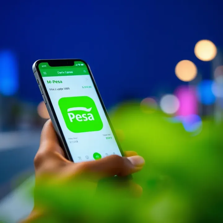 Integrating M-Pesa Payment with Deriv.com Trading App Illustration of mobile payment method showing M-Pesa logo connected to Deriv.com app transaction screen