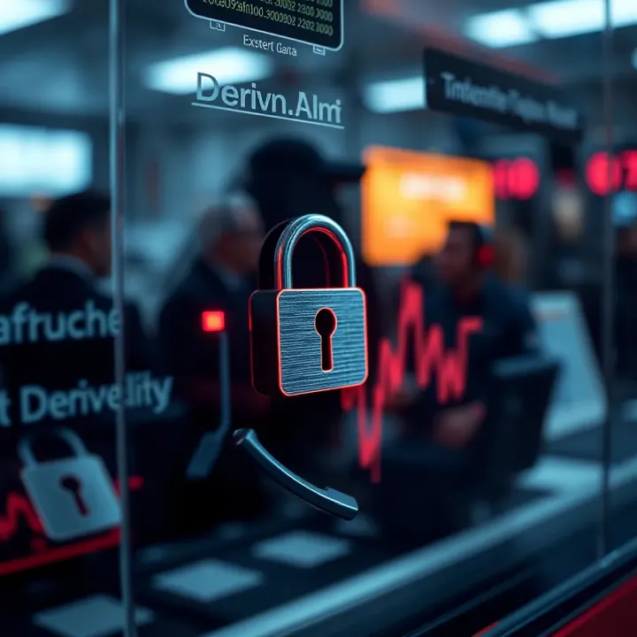 Visual representation of secure login and customer support for Deriv.com users