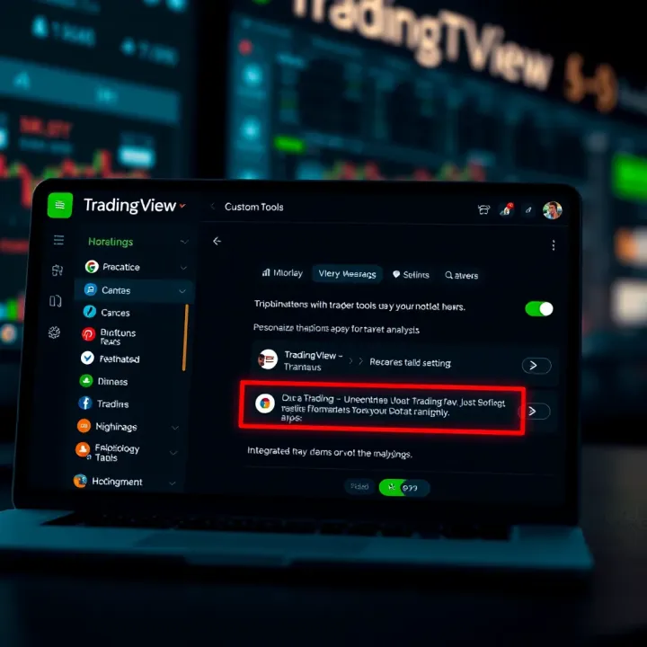 Personalizing TradingView Tools on Deriv Custom settings panel highlighting options for personalizing TradingView tools within Deriv for enhanced market analysis