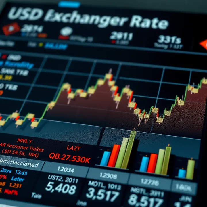 Chart illustrating economic indicators influencing USD to INR currency movements