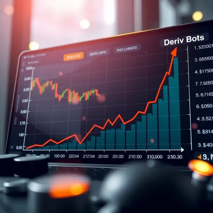 Growth in Trading Performance with Deriv Bots in Kenya Graph showing increase in trading profits by using automated bots in the Kenyan market