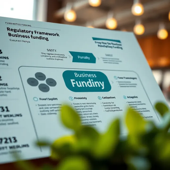 Diagram illustrating key regulatory considerations and compliance steps for accessing business funding in Kenya
