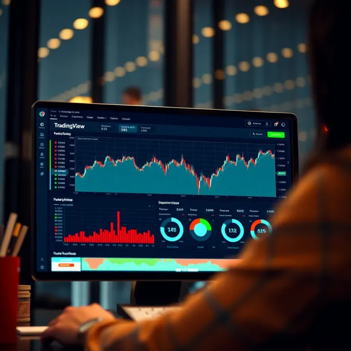 Dashboard interface with TradingView API integration and customization options