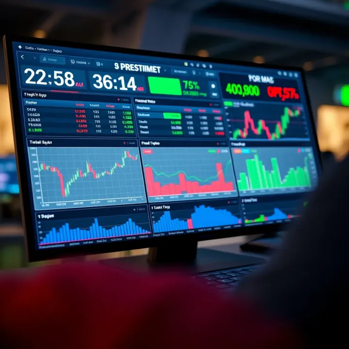 Dashboard showing trading charts and options on IQ Option app interface