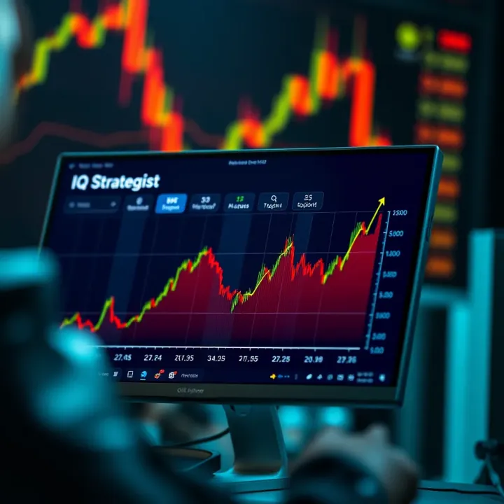 Graph showing strategies for managing initial investment on IQ Option in Kenya