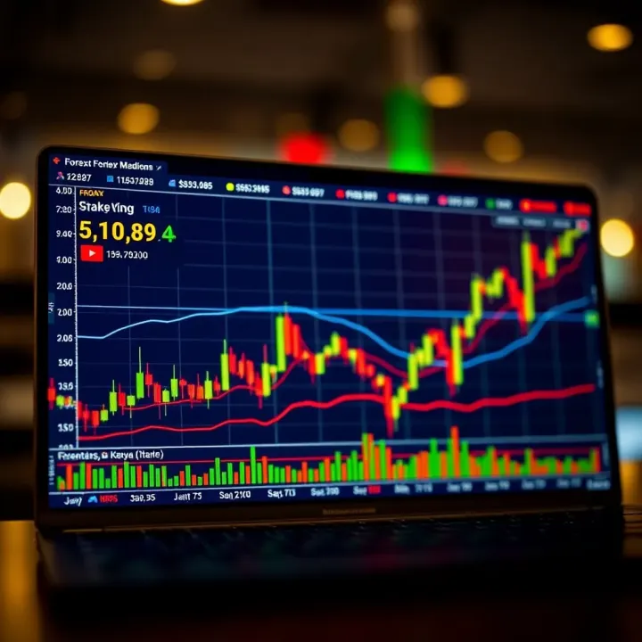 Graph showing forex market growth and trading patterns in Kenya with financial indicators