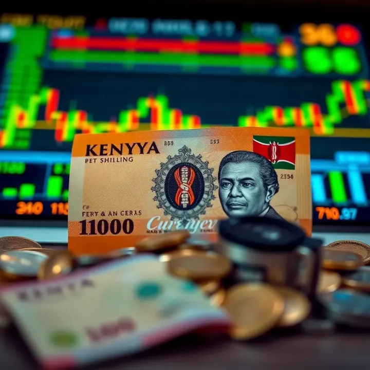 Kenyan Shilling and Forex Trading Trends Visualization Visual representation of currency exchange with Kenyan shilling and forex trading chart