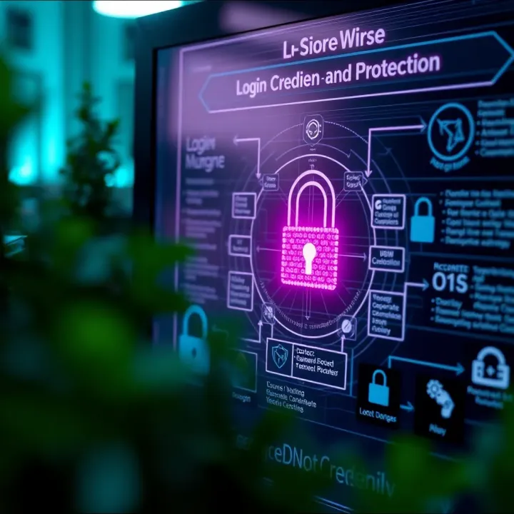 Technical Overview of Login Credential Generation and Protection Technical diagram illustrating methods to generate and protect login credentials