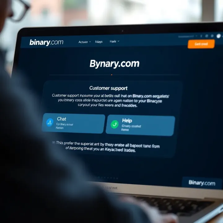 Customer Support Options for Binary.com Users in Kenya Customer support screen showing chat and help options tailored for Kenyan users