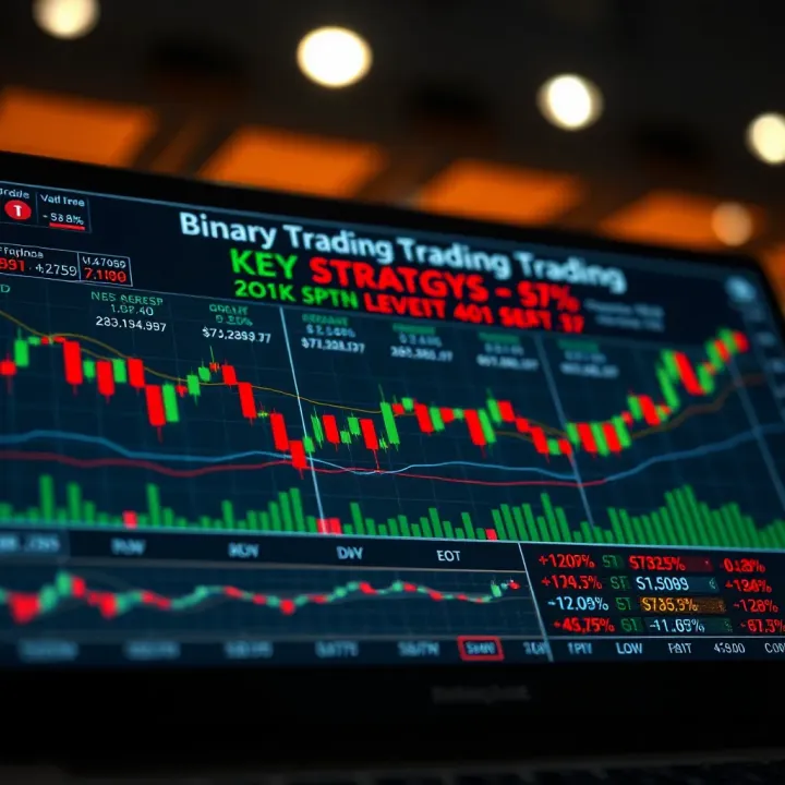 Chart illustrating key strategies and risk management techniques in binary trading