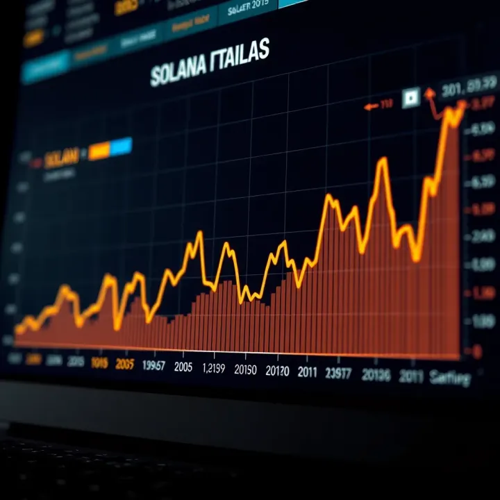 Graph depicting Solana's price fluctuations and market trends over time