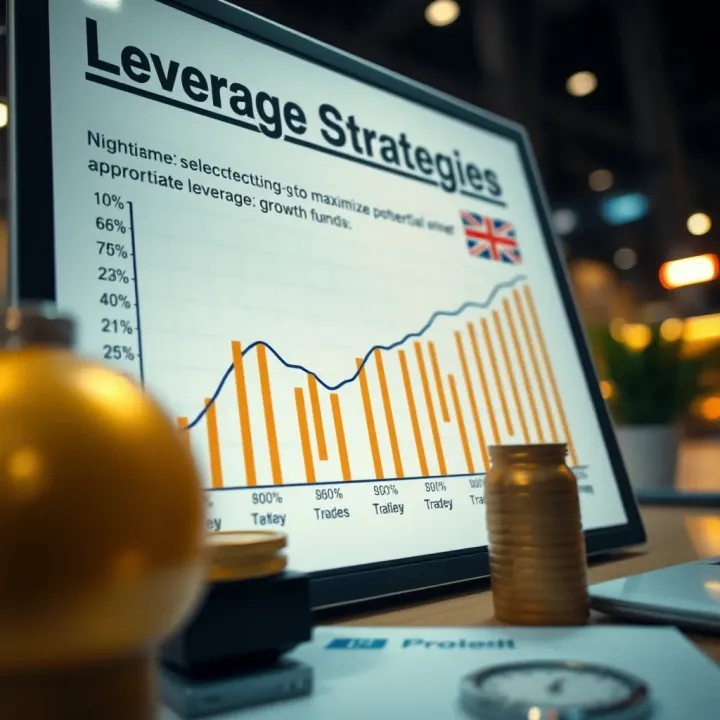 Chart illustrating strategies for selecting appropriate leverage to maximize growth potential with limited funds