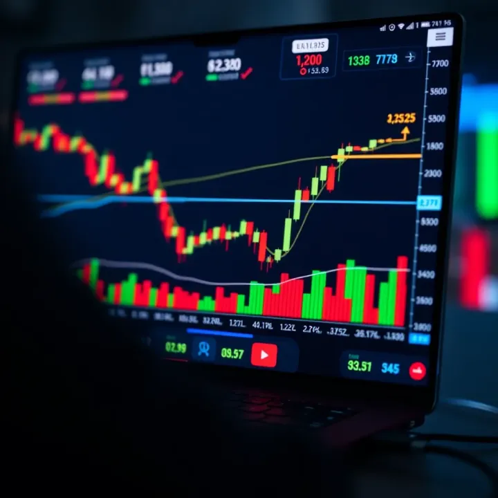 Graphical representation of a trading strategy integrating TradingView insights for binary options