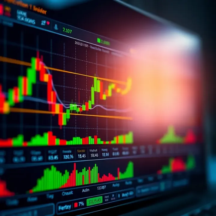 Interactive financial chart displaying various technical indicators on TradingView platform