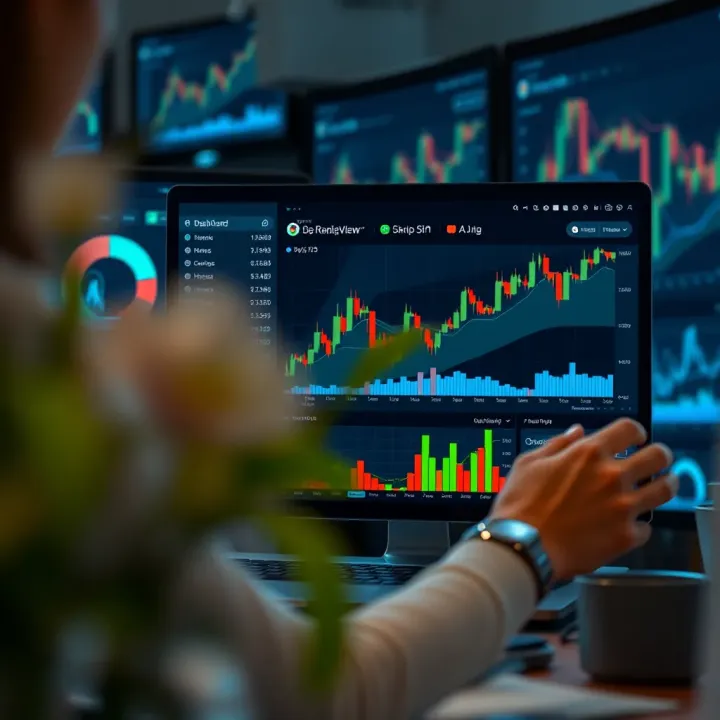 Dashboard illustrating various trading tools and features available on Deriv TradingView for market analysis