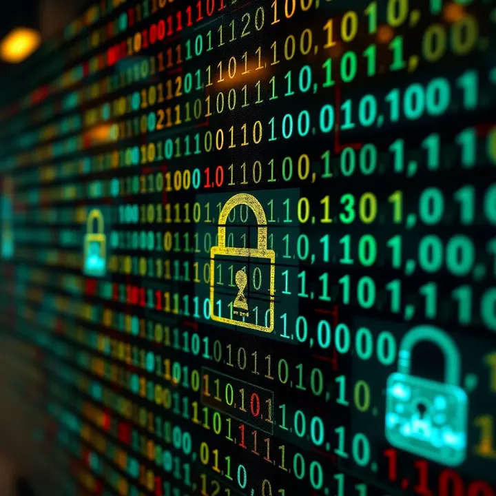 Diagram illustrating binary code sequence used in secure login authentication