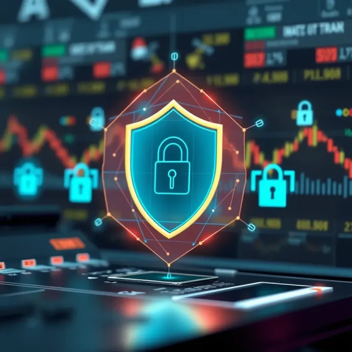 Account Protection and Security in Binary Trading Visual representation of account protection with shield and digital security icons