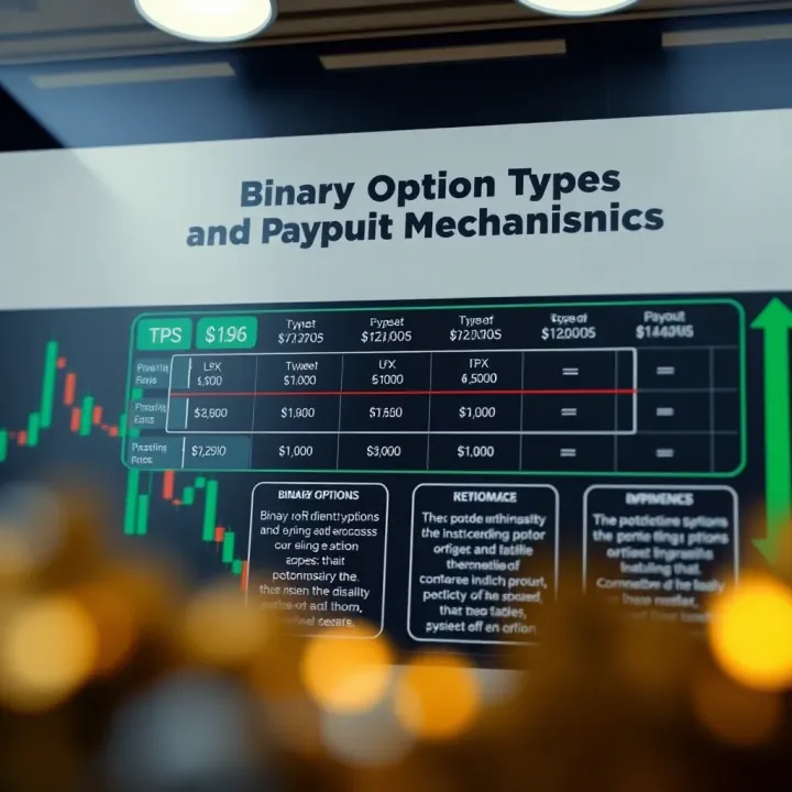 Diagram illustrating different types of binary options and their payout structures