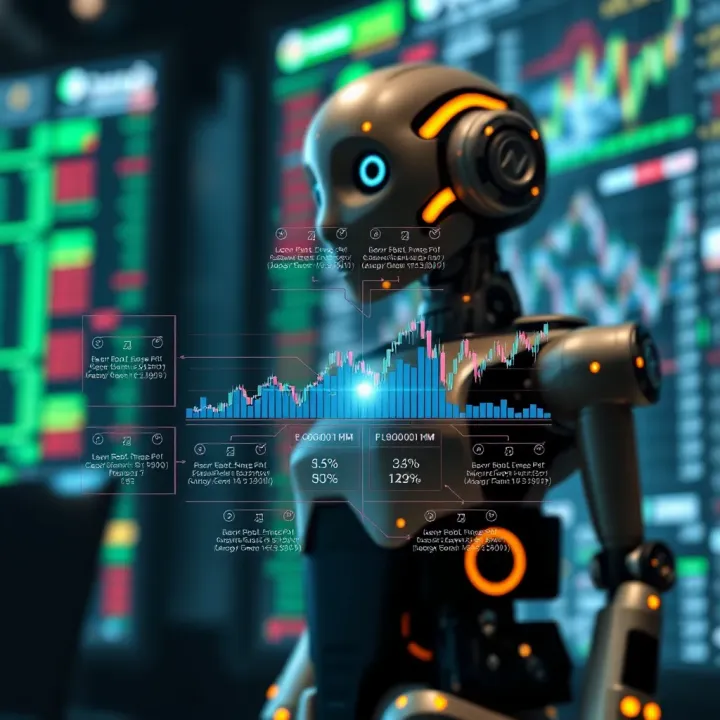 Diagram illustrating how algorithmic trading bots analyze market data and execute trades automatically