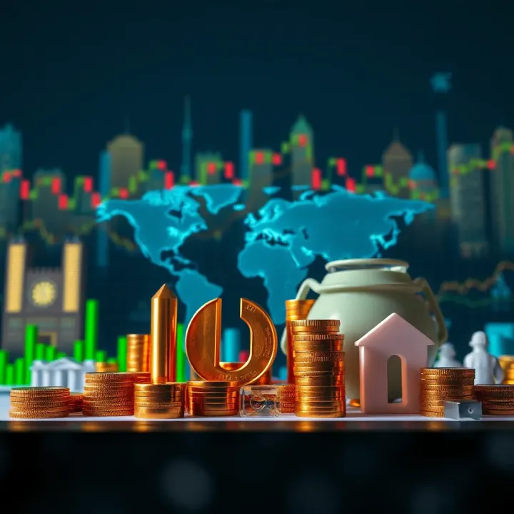 Illustration of diverse investment portfolios representing global and local markets