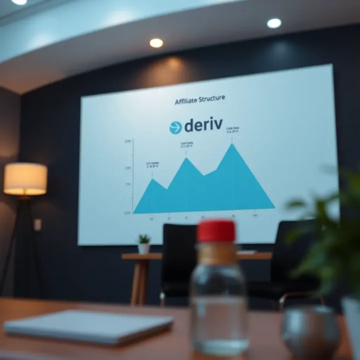 Diagram illustrating the Deriv affiliate program commission tiers and payout methods