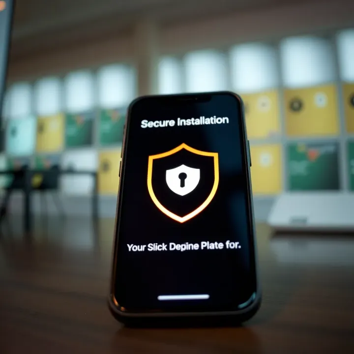 Ensuring Safe Installation and Security Measures for Deriv APK in Kenya Secure installation on smartphone with shield icon representing app security and data protection