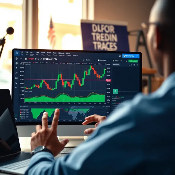 Deriv demo account dashboard showing trading interface with charts and tools