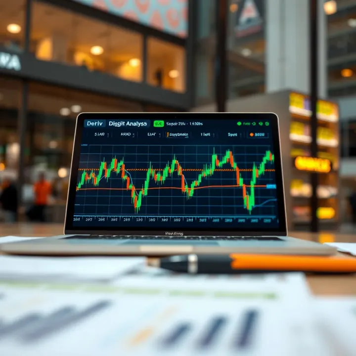 Graph showing digit patterns and their impact on financial market trends