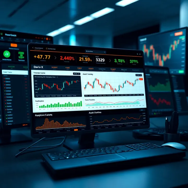 Dashboard showcasing diverse financial charts and trading options on Deriv X platform