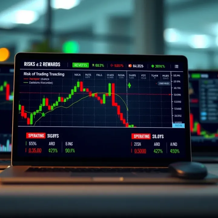 Graphic showing the risks and rewards of derivative trading with emphasis on hedging and portfolio management strategies
