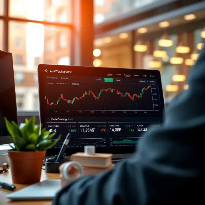 User interface of DerivTradingView platform displaying live market data and trading options