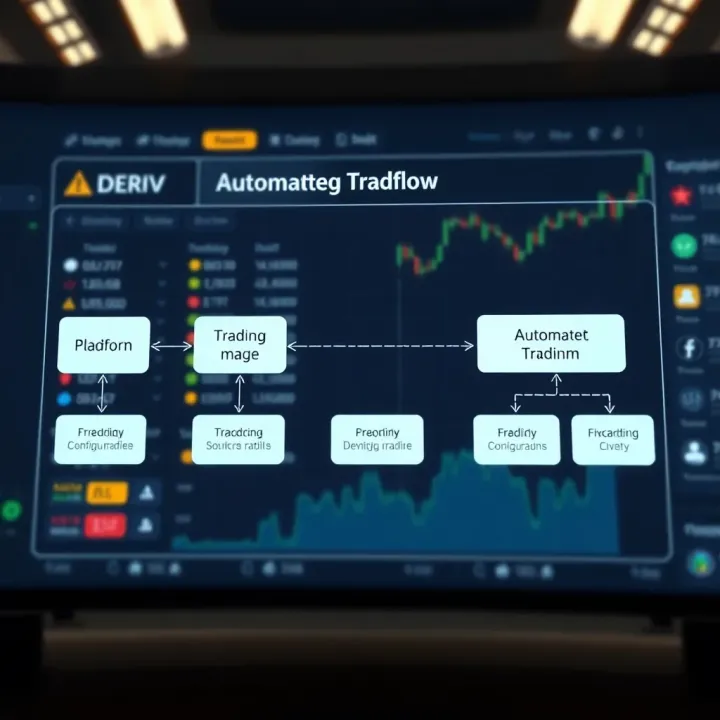 Automated Trading Workflow on Deriv Platform Diagram illustrating automated trading workflow on Deriv platform with various bot configurations
