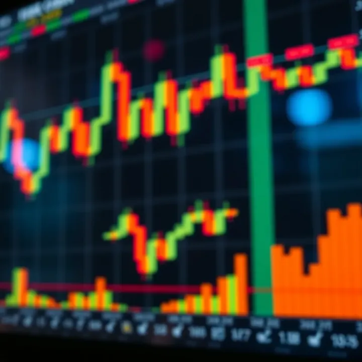 Bullish and Bearish Candlestick Patterns in Market Analysis Visual representation of bullish and bearish candlestick patterns indicating market direction