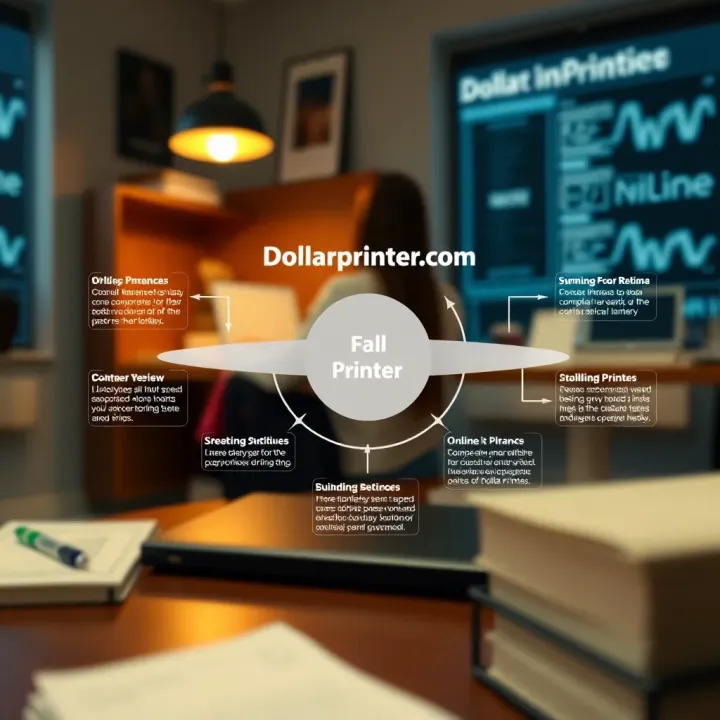 Diagram illustrating the concept of DollarPrinter.com and its online income claims