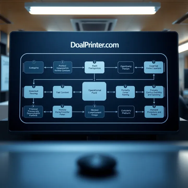 Diagram illustrating the operational flow of DollarPrinter.com platform