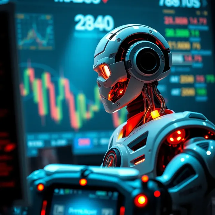 Conceptual graphic showing integration of forex robots into trading strategy