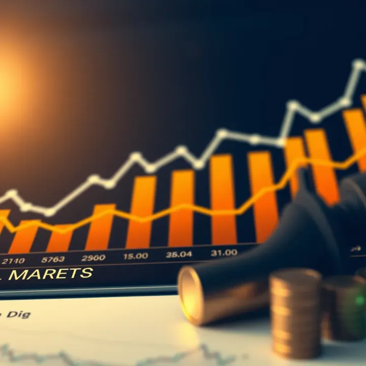 Illustration of financial charts and graphs representing investment growth in Kenyan markets