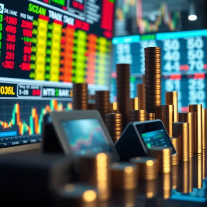 Diverse collection of stock market indices representing various economic sectors