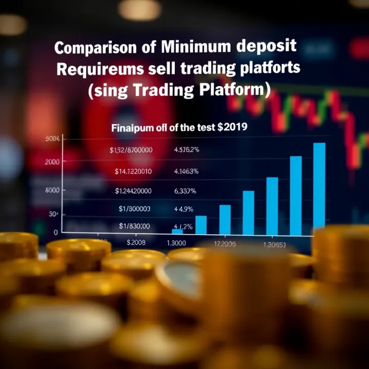 Graph showing different minimum deposit amounts for trading platforms including Olymp Trade