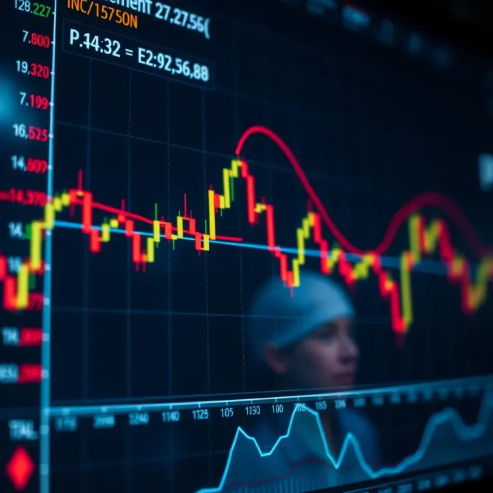 Graph illustrating currency pair price changes with pip values highlighted
