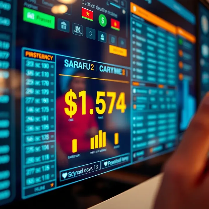 Digital Sarafu: Modern Monetary Exchange in Kenya Digital interface displaying electronic currency transfer symbolizing the use of digital sarafu in Kenya's monetary activities